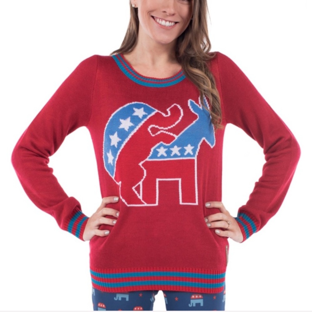 Brand New  Humping Republican Elephant Sweater.